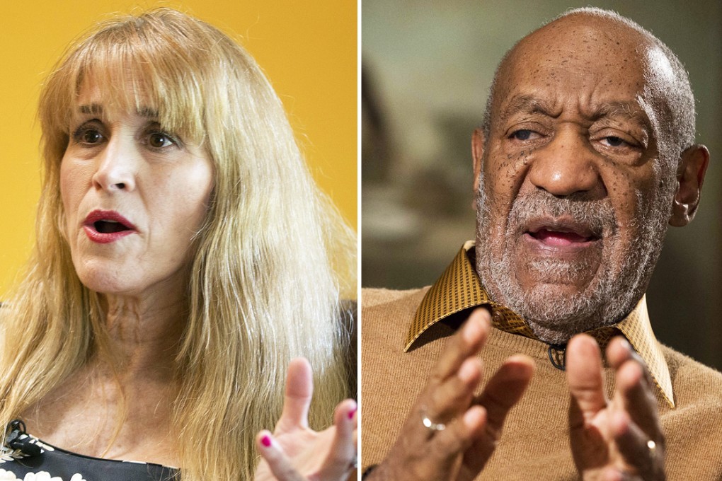 Nurse Therese Serignese (left) discusses her experience with comedian Bill Cosby (right) at her home on Thursday in Boca Raton, Florida. Photos: AP