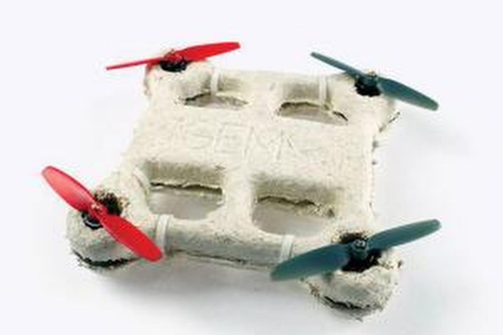 The biodegradable drone prototype.