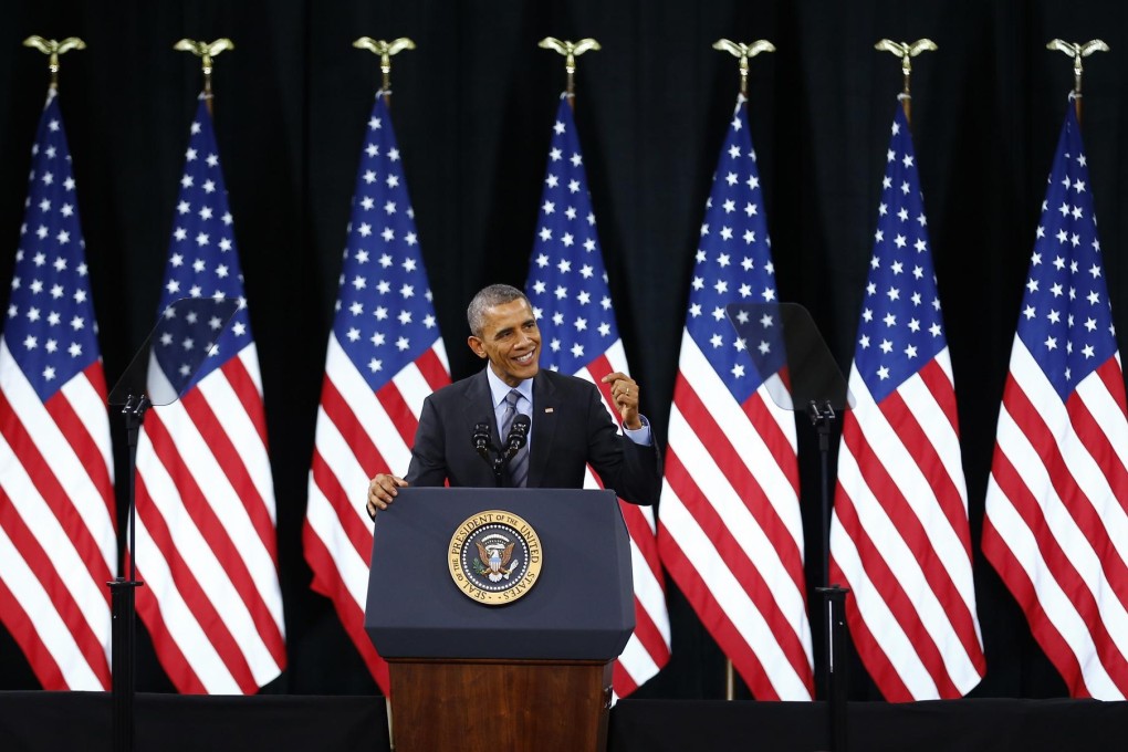 President Barack Obama defends his decision during a speech at a high school in Las Vegas. Photo: Reuters