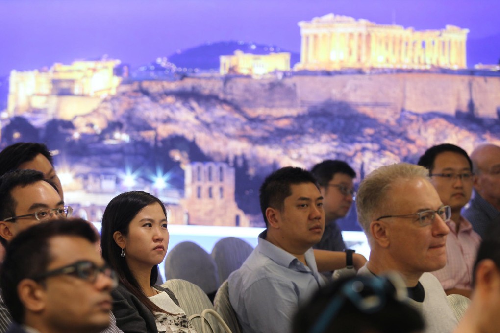 Potential buyers gather at the Regal. Photo: Edward Wong