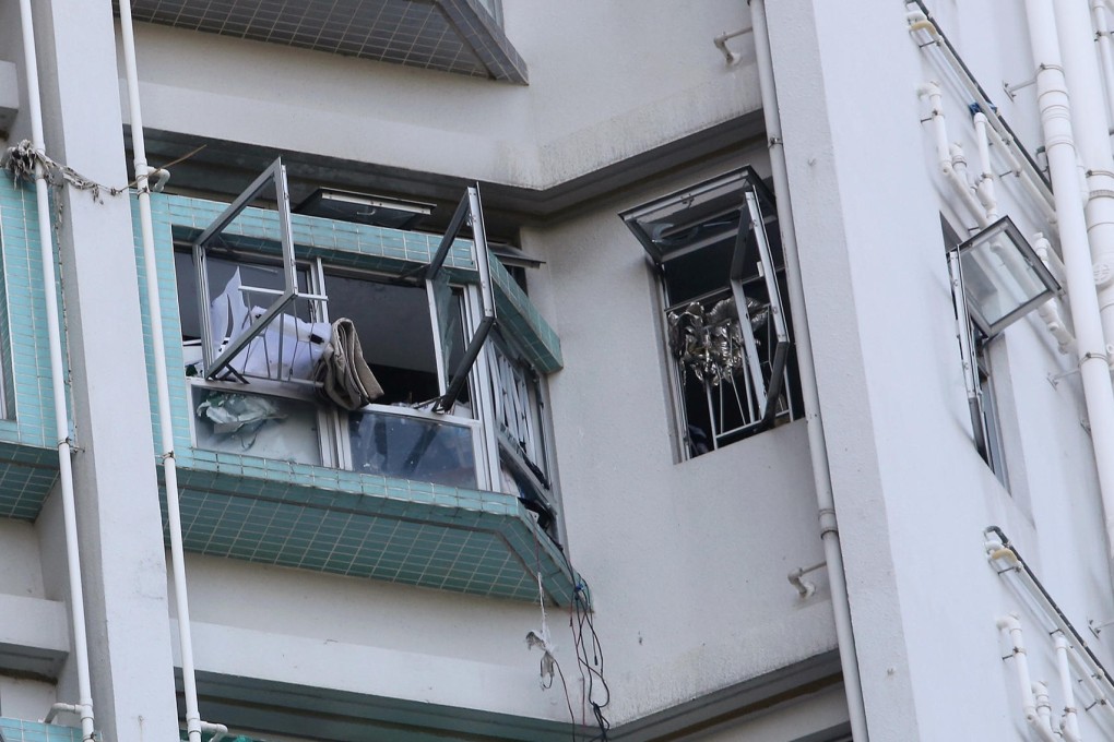 The blast smashed windows. Photos: Sam Tsang