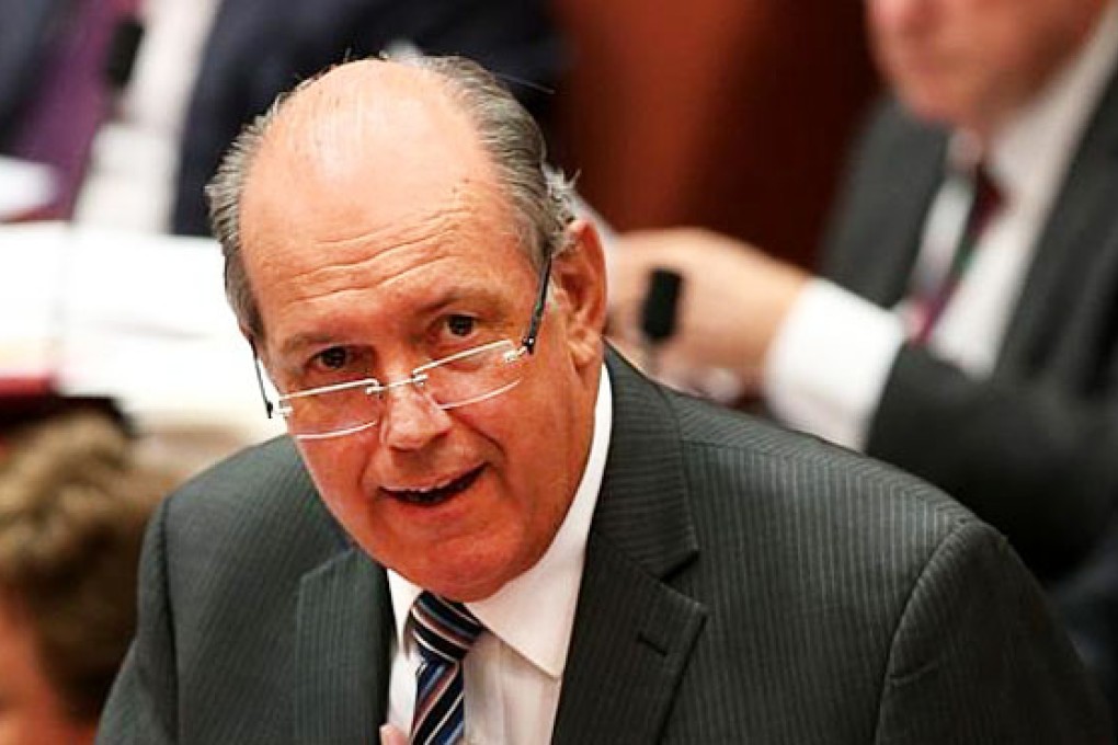 Defence Minister David Johnston answering a question in the Senate. Photo: News Corp Australia