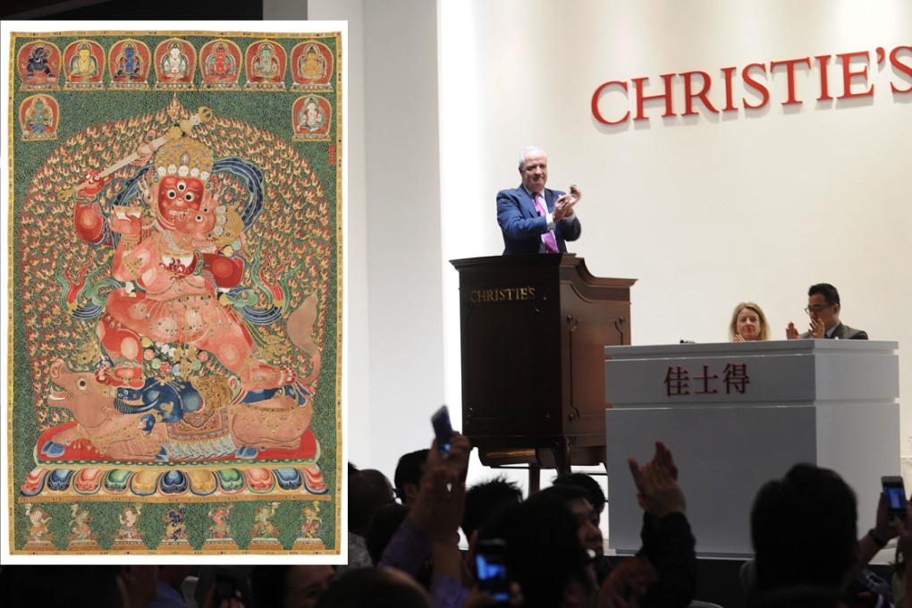 The thangka was made in the Yongle period of the Ming Dynasty. Photo: Christie's