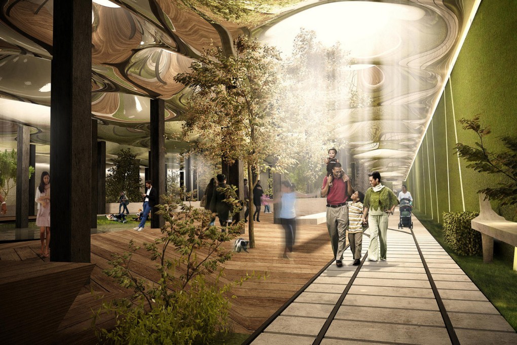 The park, six metres underground, would be illuminated by the latest solar technology. Photo: AP