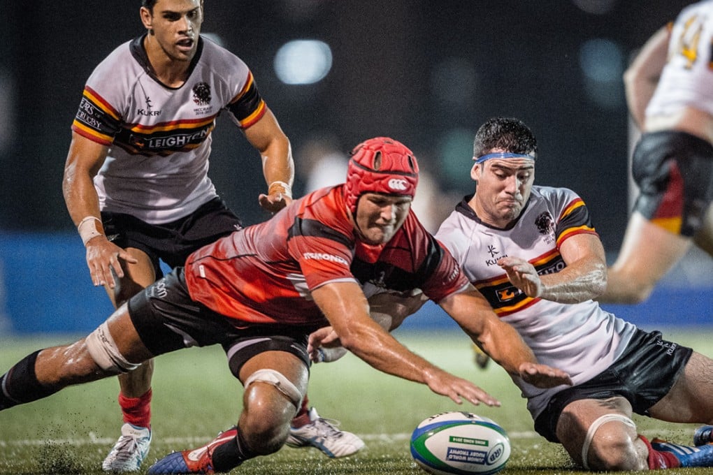 Skipper Nick Hewson (in red) will be hoping to “put right” Valley’s narrow opening-day loss against HKCC when the two clubs meet again on Saturday. Photos: HKRFU