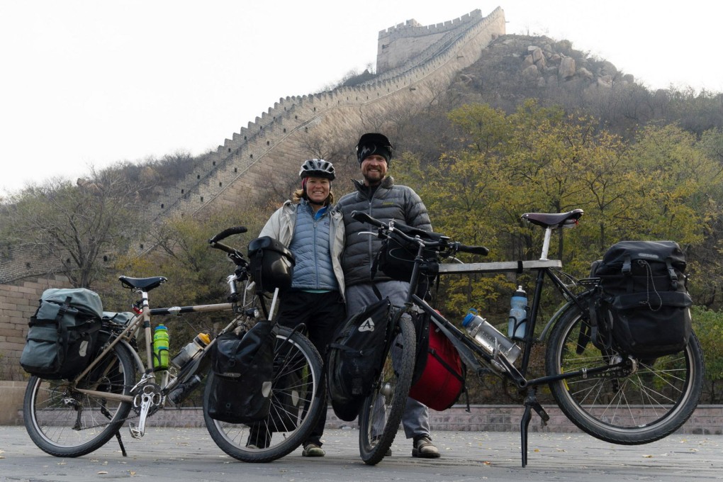 Californians Lindsey Fransen and David Kroodsma are touring Asia by bicycle on their honeymoon, seeing how this region is battling climate change. Photo: SMP Pictures