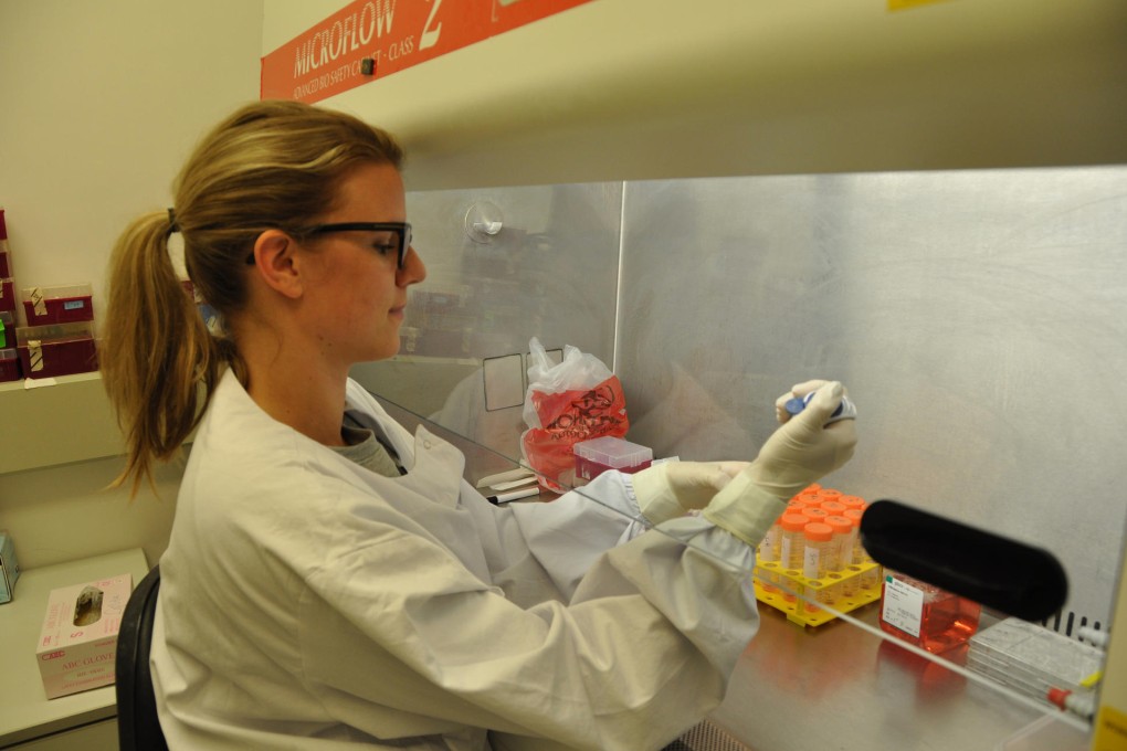 Sophie Valkenburg working on the new vaccine. Photo: SMP Pictures