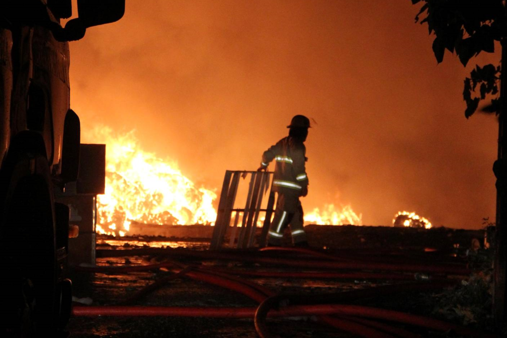 More than 150 firefighters battle massive blaze at Hong Kong recycling facility