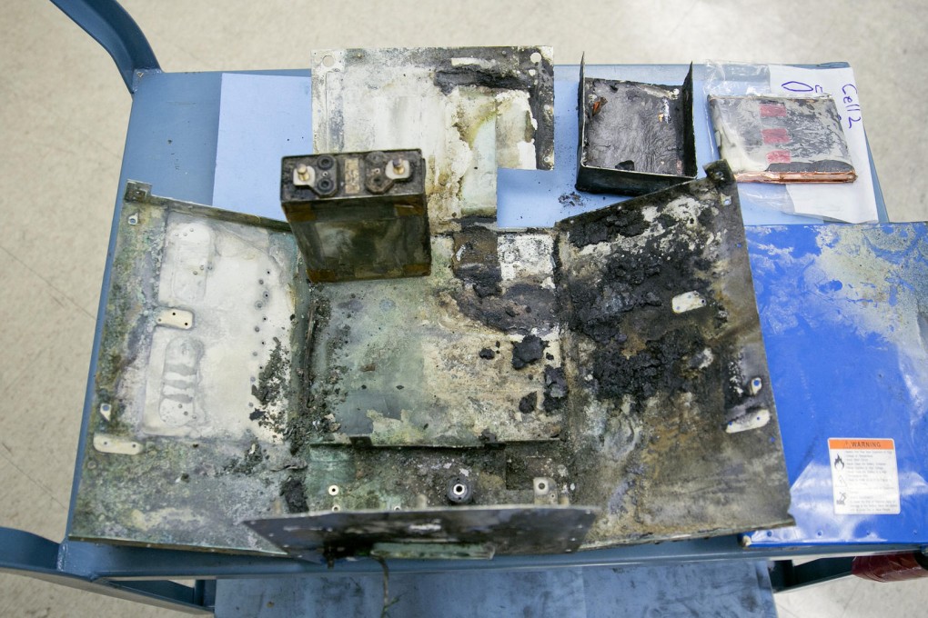 The damaged battery case.