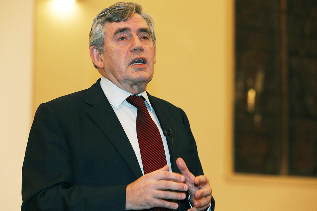 Former British PM Brown announces at the Kirkaldy Old Kirk that he will stand down as an MP at the next general election. Photo: Reuters
