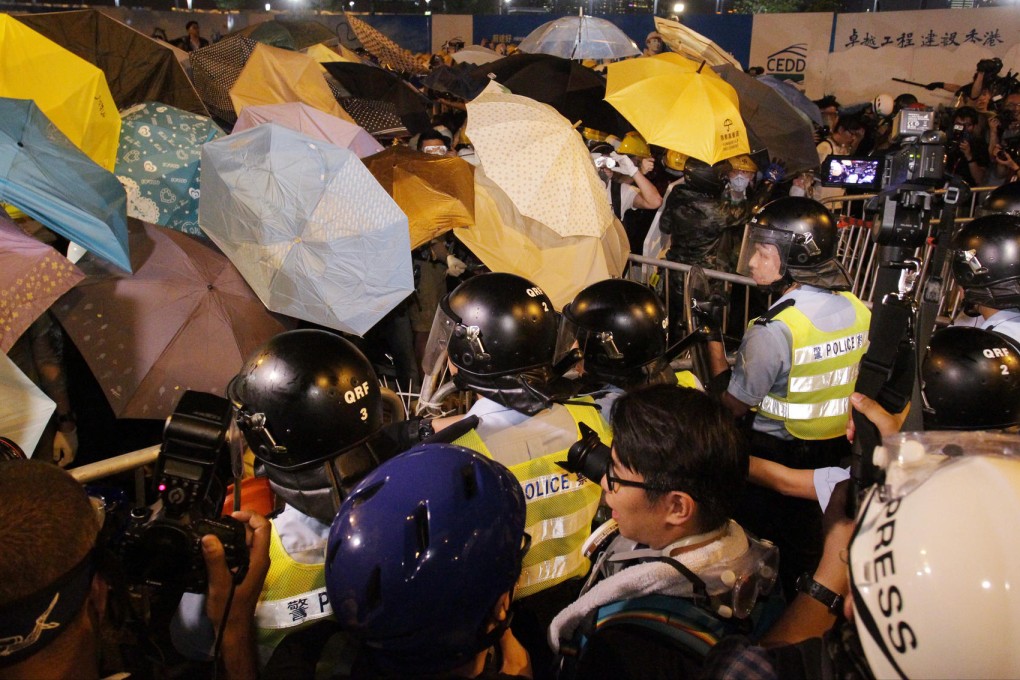 Police clash with protesters