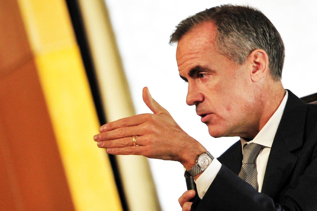 Bank of England governor Mark Carney in Singapore last month. Photo: Xinhua