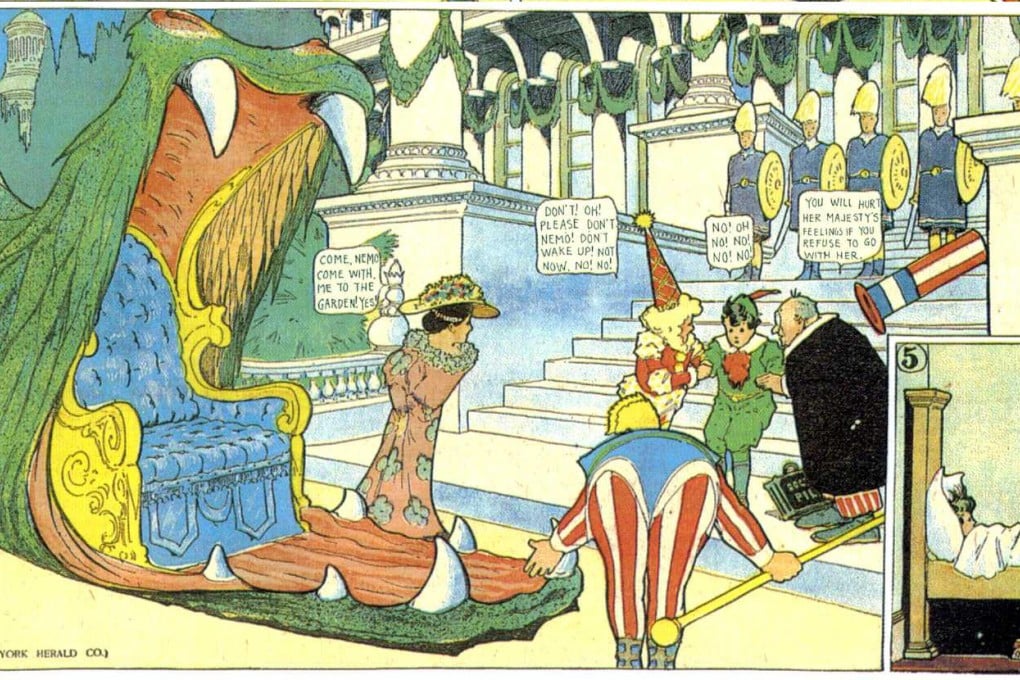 Winsor McCay's final two panels for the July 22, 1906, episode of the influential Little Nemo in Slumberland.