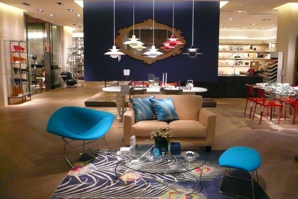 A room set display arrangement at Lane Crawford Pacific Place Home Store.