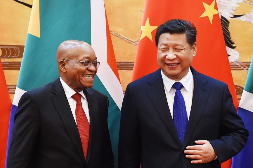 South Africa's President Jacob Zuma (left) with President Xi Jinping at a signing ceremony at the Great Hall of the People in Beijing yesterday, during Zuma's state visit. Photo: EPA