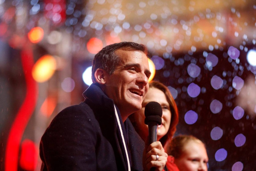 LA mayor Eric Garcetti proposes plan to bolster quake defence. Photo: Reuters