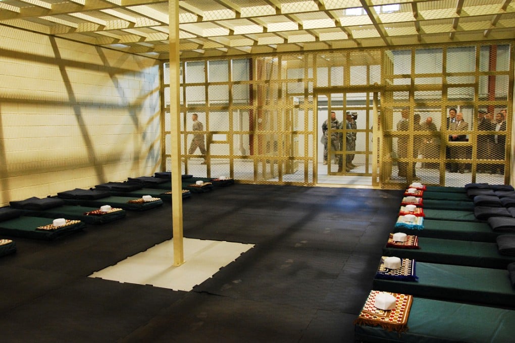 A multi-bed room in Parwan prison.