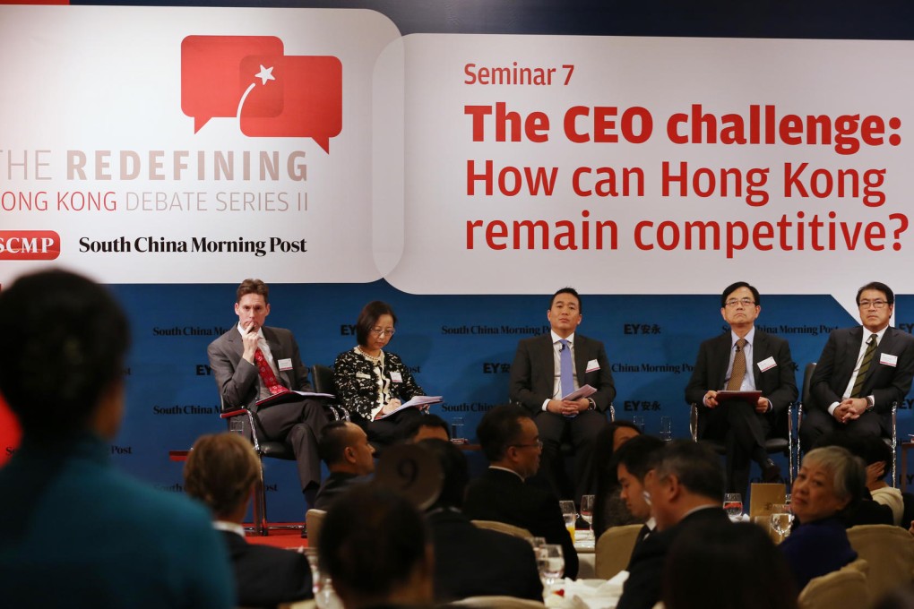Panelists take questions from the audience at The Redefining Hong Kong Debate Series II on Friday. Photo: Nora Tam
