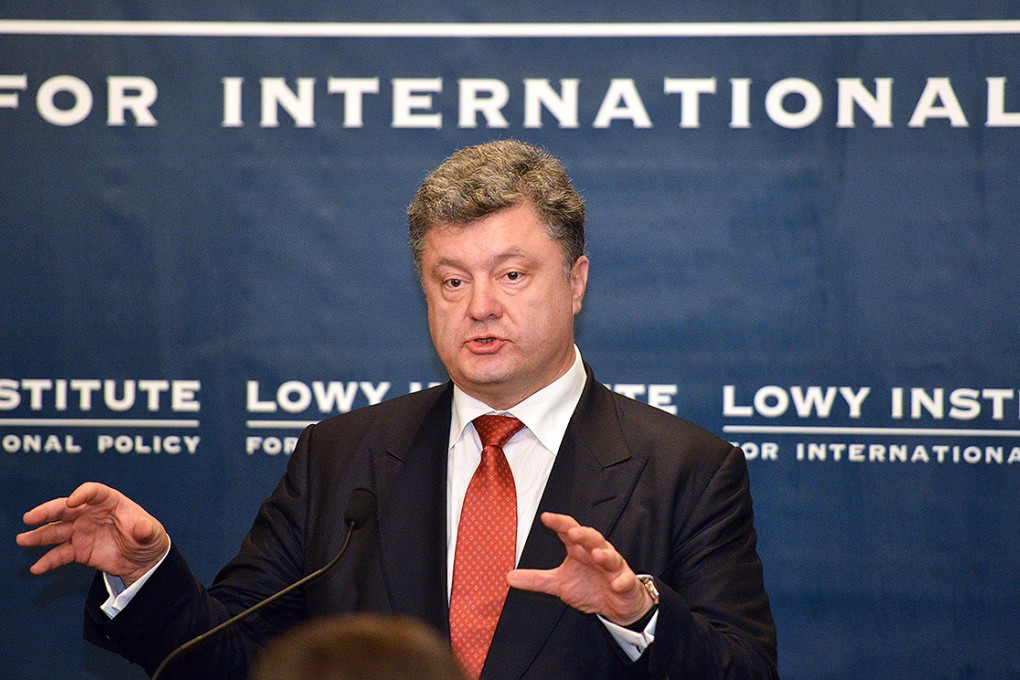 While visiting Australia, Poroshenko said the conflict in his homeland was "a war for freedom, global freedom". Photo: AFP