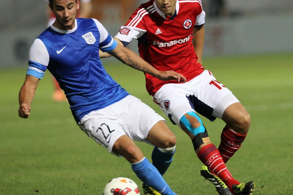 Spanish forward Juan Belencoso (left) scored 11 goals for Kitchee during their 2014 AFC Cup campaign. Photo: Felix Wong