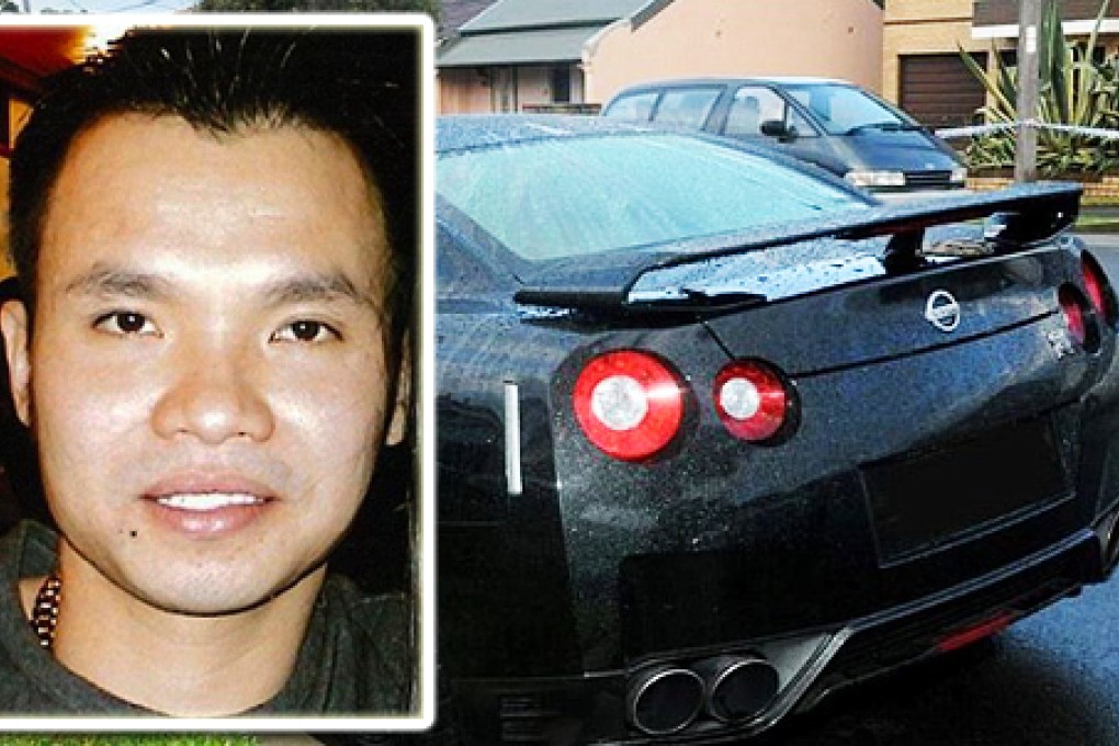 Peter Tan Hoang, who used the name Peter Minh Nguyen, was shot in Sydney's inner west on Sunday. He had driven his black Nissan Skyline to a McDonalds outlet nearby the crime scene in Croydon Park. Photos: Facebook/NSW Police Force