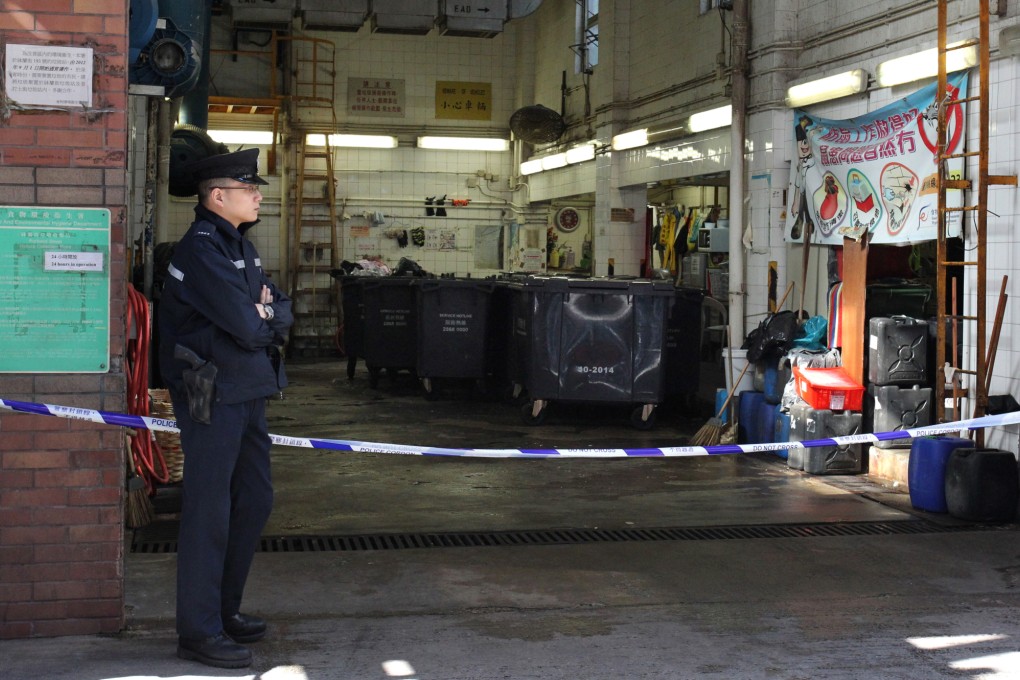 The body of a 15-year-old girl believed to have been involved in compensated dating was found at this refuse collection centre in Mong Kok. Photos: May Tse