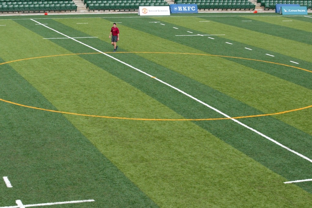 Artificial turf has been installed at BC Rangers' new ground in East Kowloon. Cost effective and more durable, it is seen by some as the future of local sport. Photos: SCMP Pictures