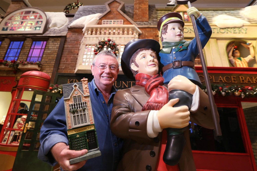 Andy Neilson with his creations at the mall. Photo: Nora Tam