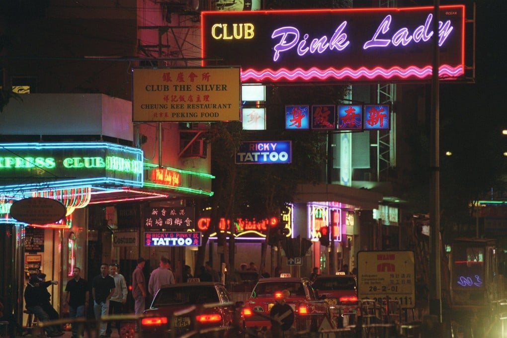 A general view of clubs and bars in Wan Chai, Hong Kong's red light district. Photo: Antony Dickson