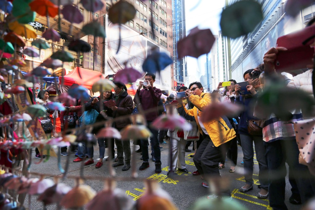 The Occupy site on Yee Wo Street as the movement approaches its end. Photo: Sam Tsang