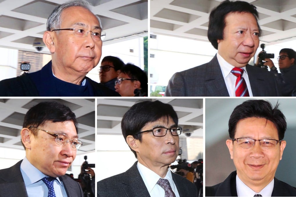 (Clockwise from top left) Rafael Hui, Thomas Kwok, Francis Kwan, Thomas Chan and Raymond Kwok. Photos: Sam Tsang, Nora Tam