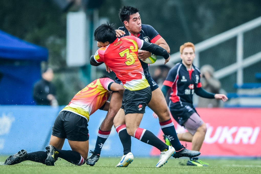 Hong Kong finished unbeaten on the first day of the ARFU U20 Sevens Series at King’s Park, including a 34-0 win against China in their opening game. Photo: Asian Rugby Football Union