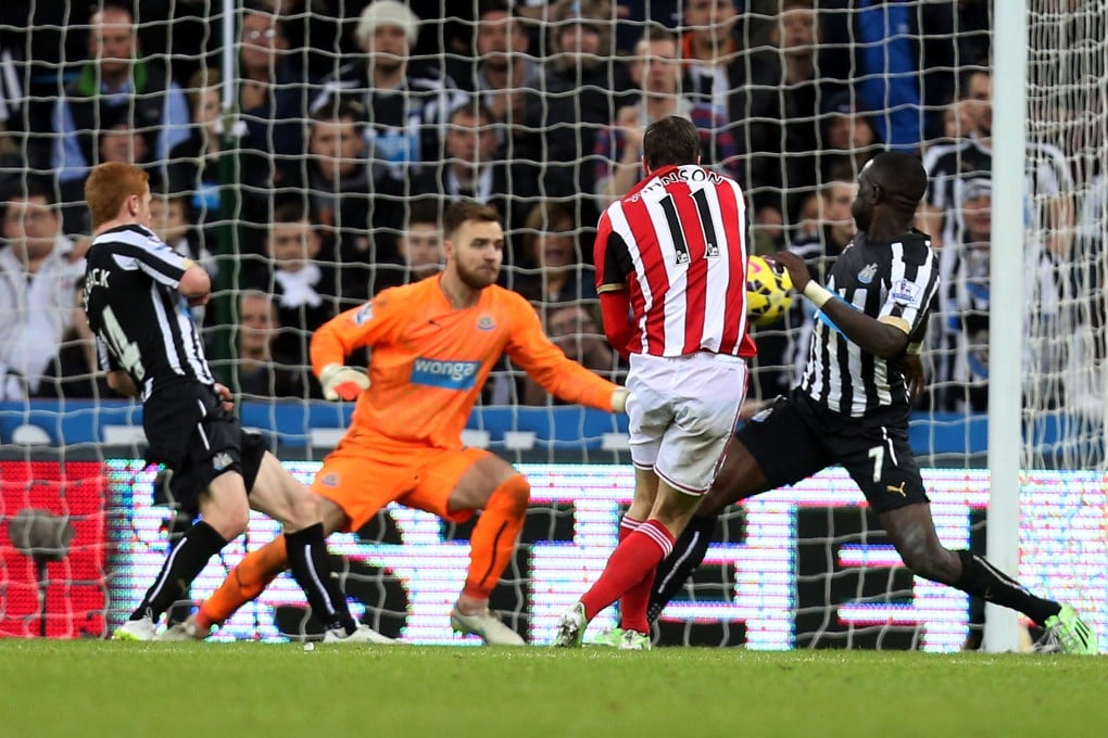 Sunderland's Adam Johnson fires home against Newcastle. PhotoAP