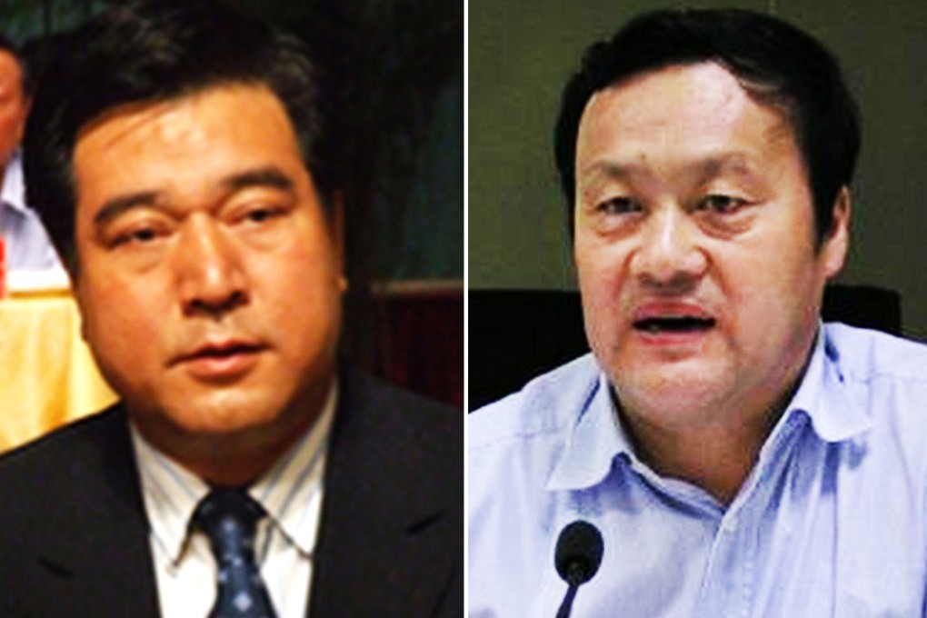 Shen Weichen (left) and Jin Daoming allegedly received large amounts of bribes and committed adultery. Photos: SCMP