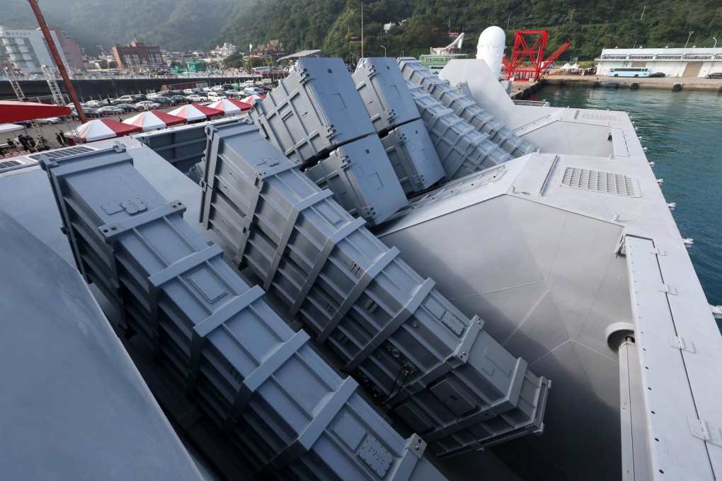 A close-up view of Taiwan's, the Tuo Jiang, which is equipped with domestically produced anti-ship missiles. Photo: SCMP