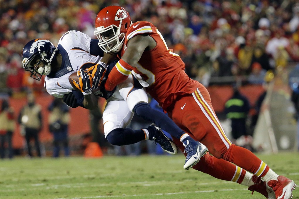 Kansas City linebacker Justin Houston (right) is two sacks shy of the single-season franchise mark Derrick Thomas set in 1990. Photo: AP