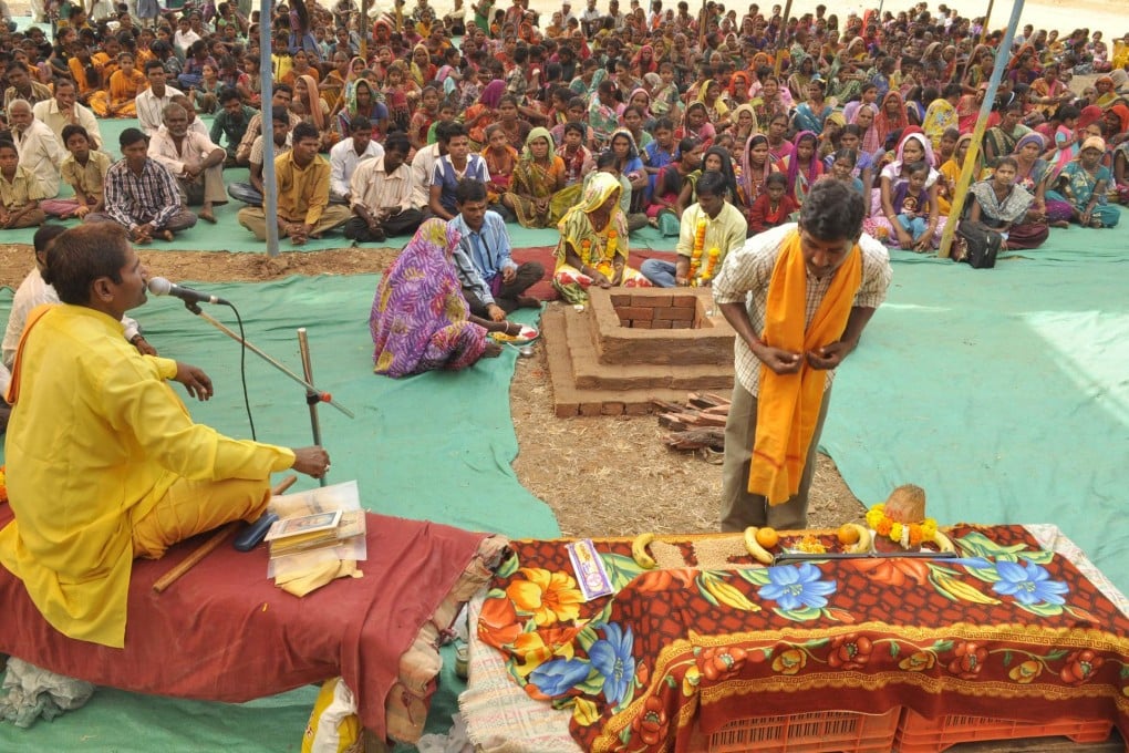 More than 200 Muslims converted to Hinduism at a ceremony earlier this month, but some now claim they were misled. Photo: AFP