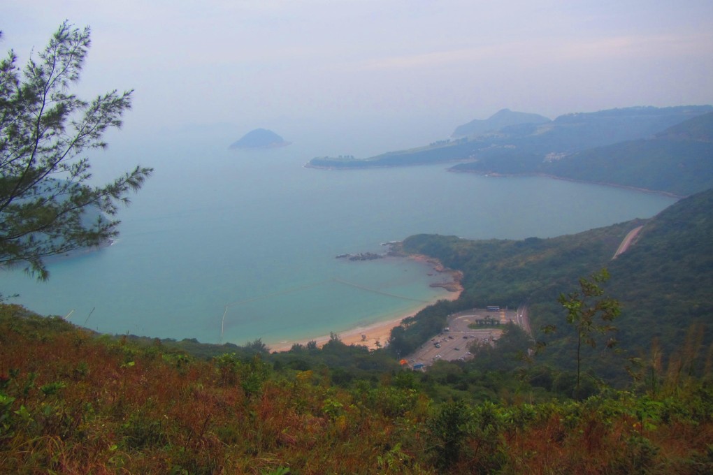 A view of Clear Water Bay from a hill trail