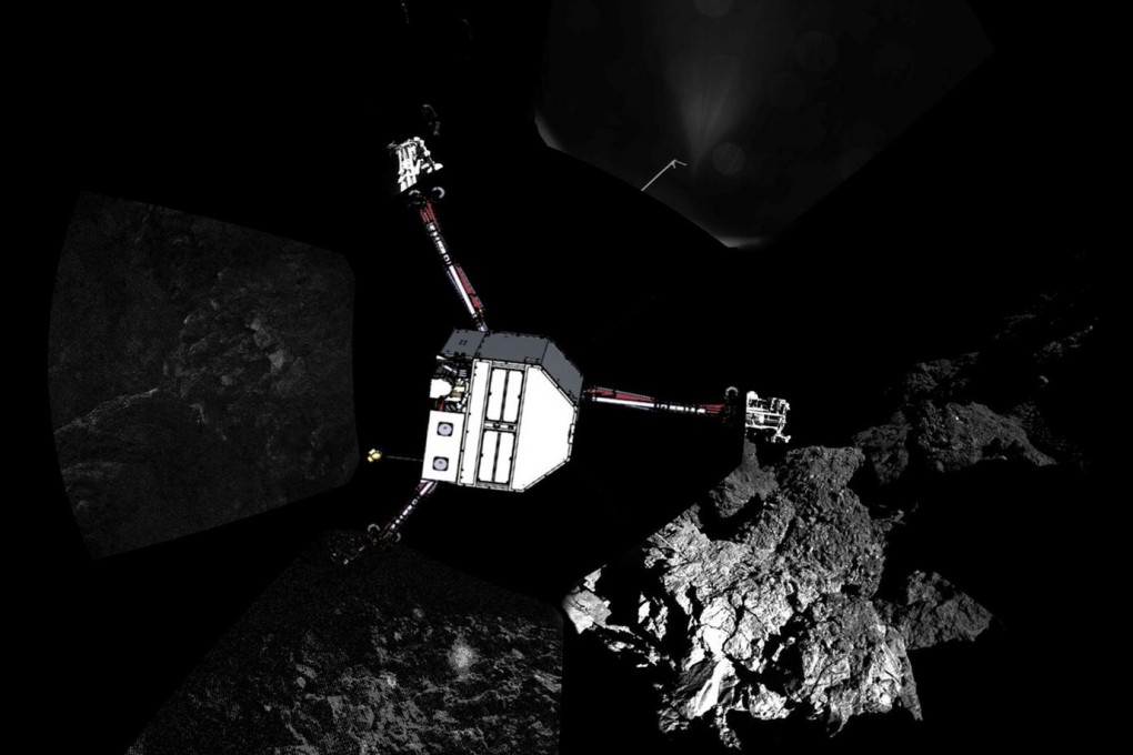 Impression of a lander above a comet. Photo: Reuters