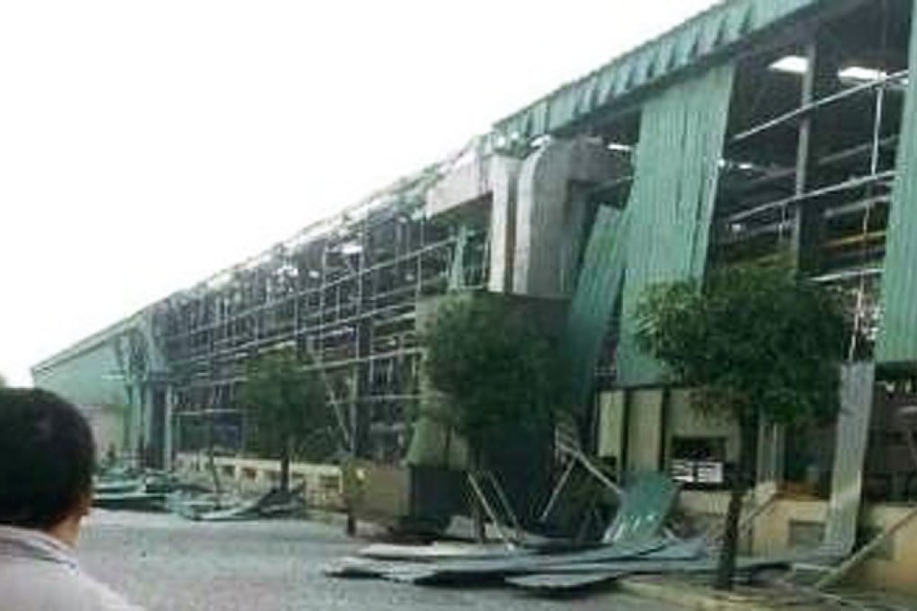 The scene of the blast in Foshan. Photo: SCMP Pictures