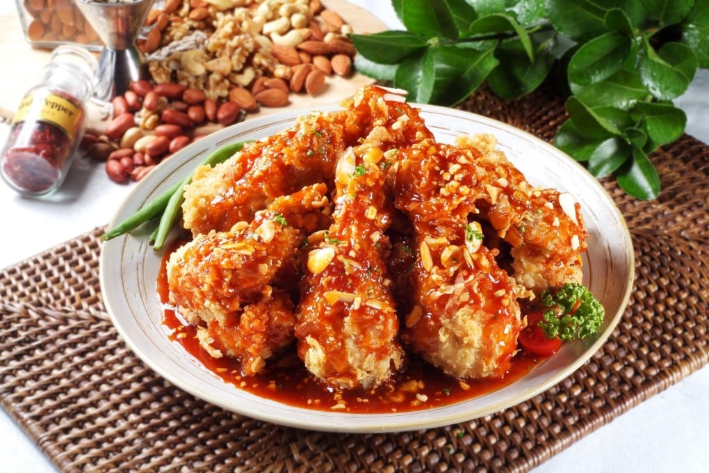 Crunch time: garlic sweet chilli Gangjeong chicken.