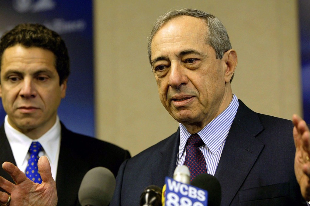Mario Cuomo, pictured with his son Andrew, in 2004. Photo: EPA