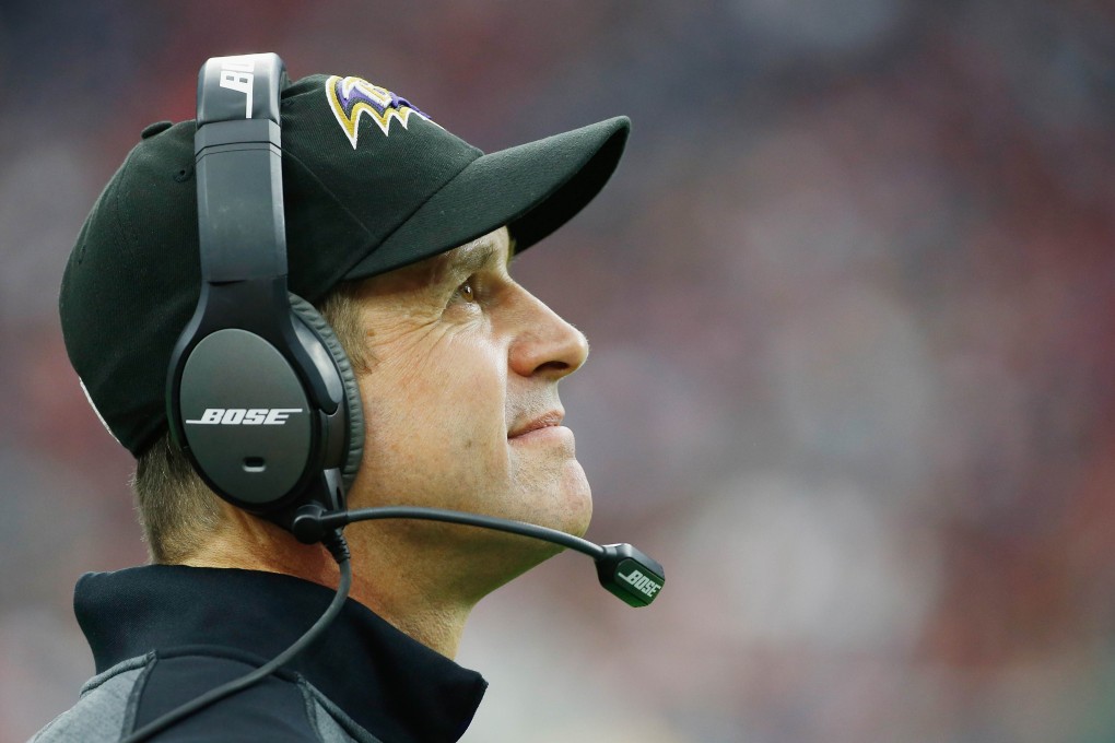 Head coach John Harbaugh of the Baltimore Ravens is hoping his team break their play-off duck. Photos: AFP