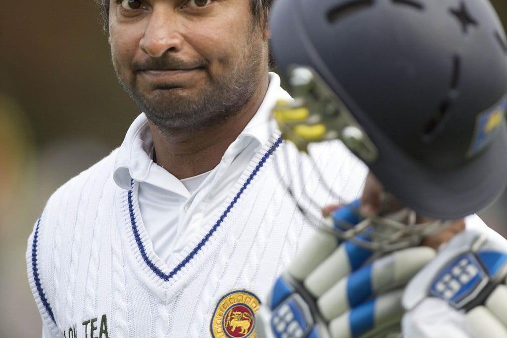 Kumar Sangakkara was given a standing ovation. Photo: AFP
