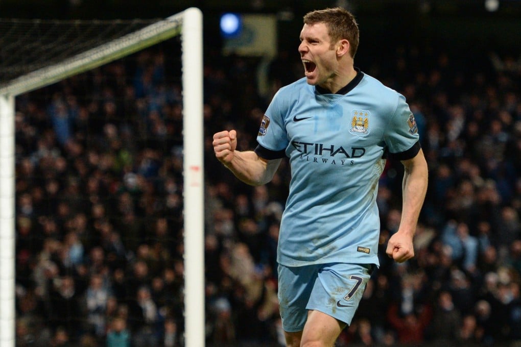 James Milner celebrates scoring the winning goal for Manchester City in their 2-1 FA Cup win over Sheffield Wednesday. Photo: AFP