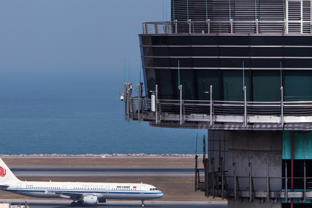 Civil Aviation Department's control tower at Hong Kong International Airport in Chek Lap Kok. Photo: Oliver Tsang