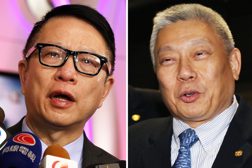 ATV director Ip Ka-po (left) remains optimistic while ATV shareholder Tsai Eng-meng said "it hurts" when he hears bad news about ATV. Photos: Nora Tam, David Wong
