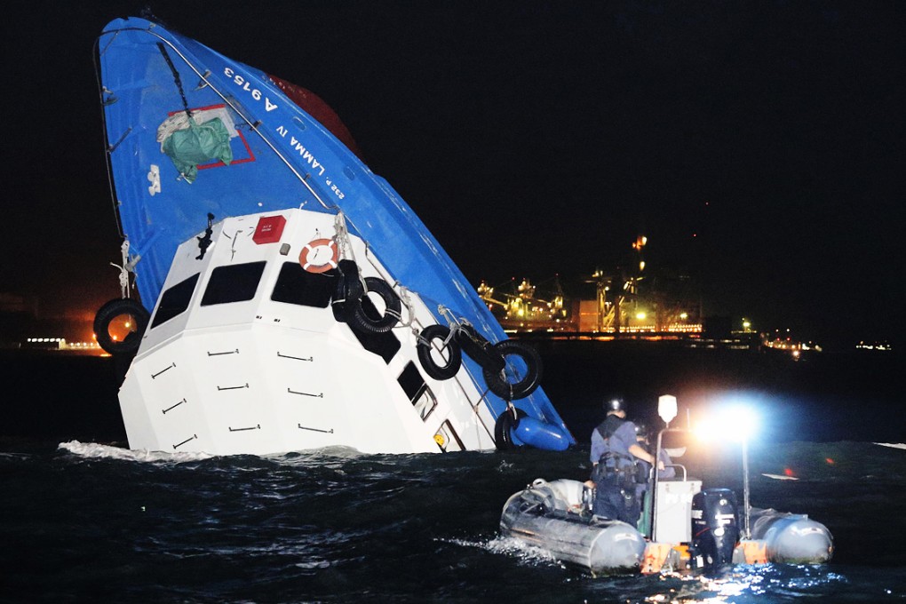 Lamma IV sank vertically, the court heard. Photo: SCMP