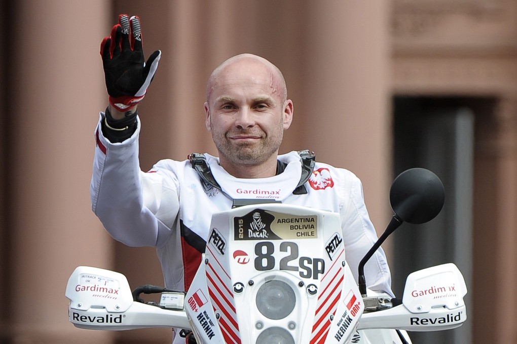 Polish motorbike rider Michal Hernik, who was found dead near a desert track in Argentina, was competing in the Dakar Rally for the first time. Photo: AFP