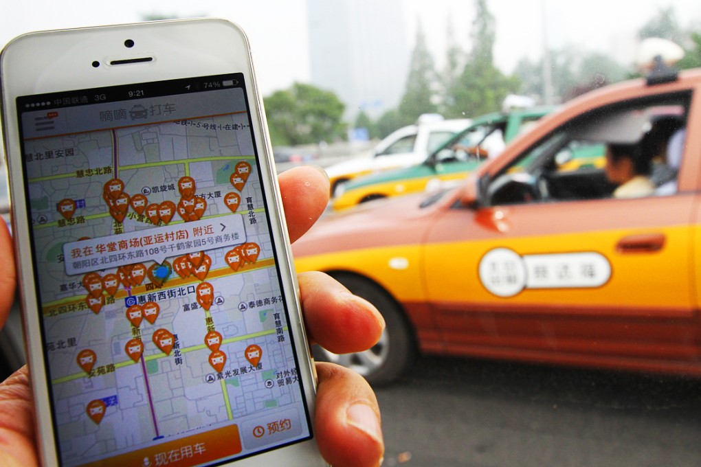 Didi Taxi is China's most popular mobile app to call for a taxi ride. Photo: Simon Song